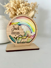 Load image into Gallery viewer, Freestanding rainbow dog memorial silhouette decoration
