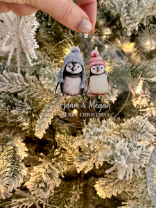 Couple penguin decoration
