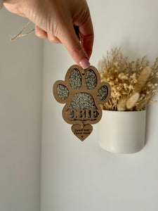 Dog memorial decoration
