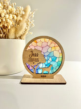 Load image into Gallery viewer, Freestanding Stained Glass Dog memorial silhouette decoration
