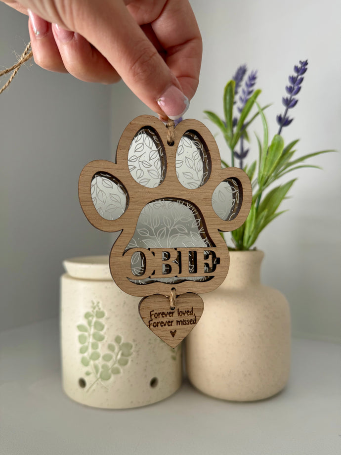 Dog memorial decoration