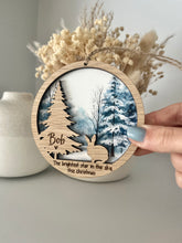 Load image into Gallery viewer, Christmas rabbit snow scene memorial decoration
