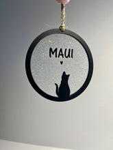 Load image into Gallery viewer, Glitter cat silhouette decoration
