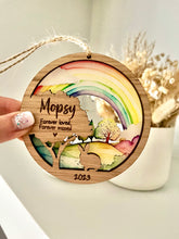 Load image into Gallery viewer, Rainbow bridge scene rabbit decoration
