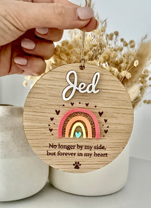 Pet rainbow bridge plaque