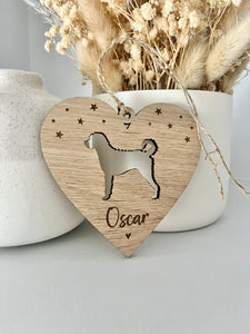 Dog heart decoration