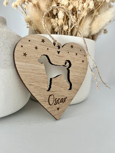 Dog heart decoration