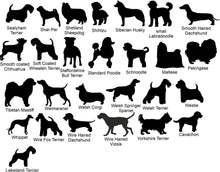 Load image into Gallery viewer, Dog silhouette paw memorial gift
