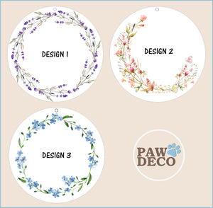 Floral outdoor dog silhouette decoration
