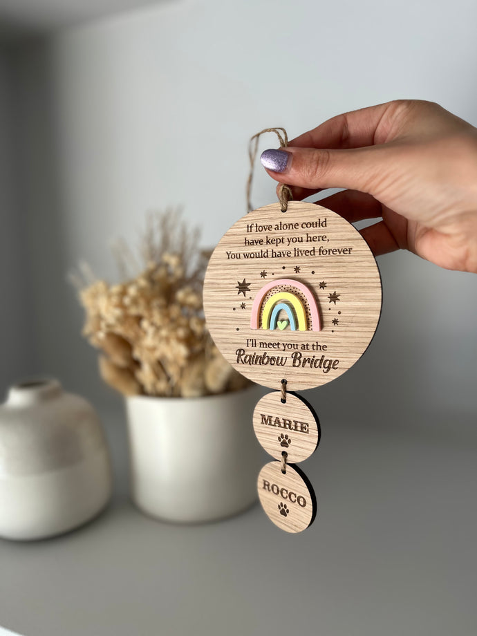 Pastel rainbow bridge keepsake