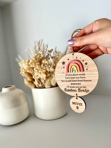 Vibrant rainbow bridge keepsake