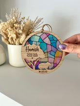 Load image into Gallery viewer, Stained Glass Hamster memorial silhouette decoration
