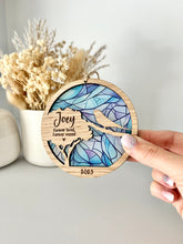 Load image into Gallery viewer, Stained Glass budgie memorial silhouette decoration
