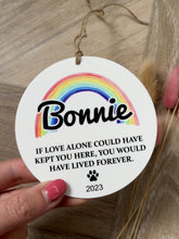 Load and play video in Gallery viewer, Rainbow pet memorial plaque
