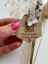 Load image into Gallery viewer, Rainbow keepsake keyring
