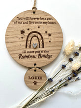 Load image into Gallery viewer, Glitter rainbow bridge plaque
