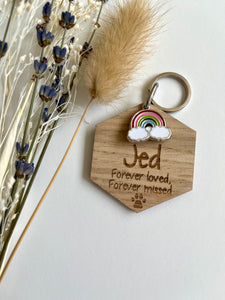 Rainbow keepsake keyring