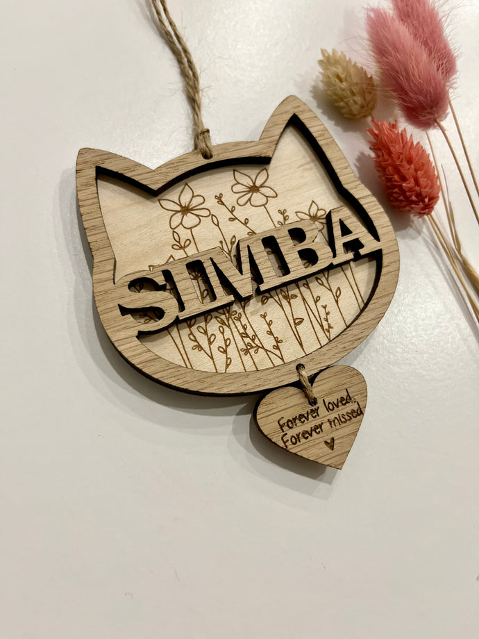 Wildflower Cat Memorial Decoration