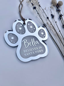 Believe in santa paws dog paw