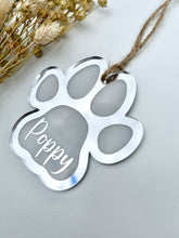 Load image into Gallery viewer, Silver mirrored dog paw
