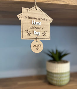 A house is not a home plaque