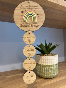 Pastel Rainbow bridge plaque