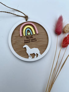 Horse silhouette rainbow bridge decoration