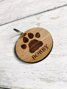 Double sided paw key ring