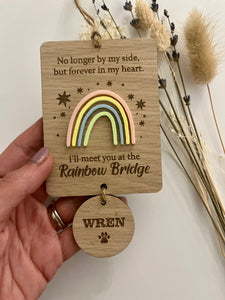 rainbow bridge pet memorial plaque