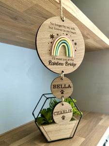 Pastel Rainbow bridge plaque