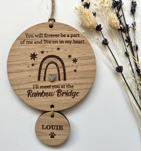 Load image into Gallery viewer, Glitter rainbow bridge plaque
