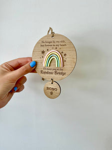 Pastel Rainbow bridge plaque