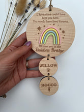 Load image into Gallery viewer, Rainbow bridge plaque lighter wood
