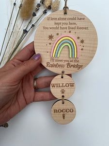 Rainbow bridge plaque lighter wood