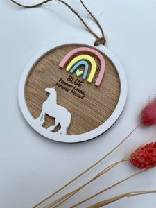 Horse silhouette rainbow bridge decoration