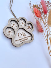 Load image into Gallery viewer, Wooden brightest star cat paw
