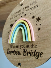Load image into Gallery viewer, Pastel Rainbow bridge plaque
