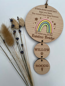 Rainbow bridge plaque lighter wood