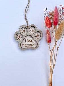 Wooden brightest star cat paw
