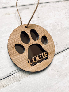 Dog Paw Print Decoration