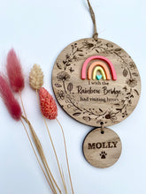 Load image into Gallery viewer, Vibrant Wildflower Rainbow bridge plaque
