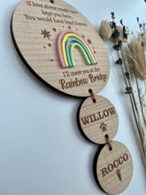Load image into Gallery viewer, Rainbow bridge plaque lighter wood
